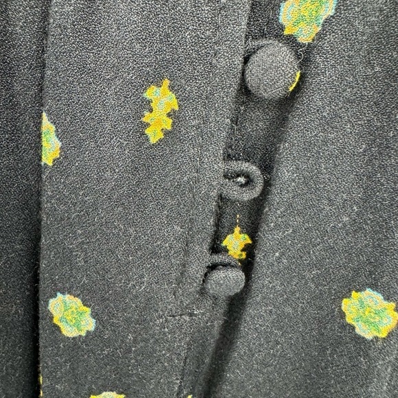 Free People Love Grows Floral Printed Romper Long Sleeve Black Size XS - Picture 10 of 11